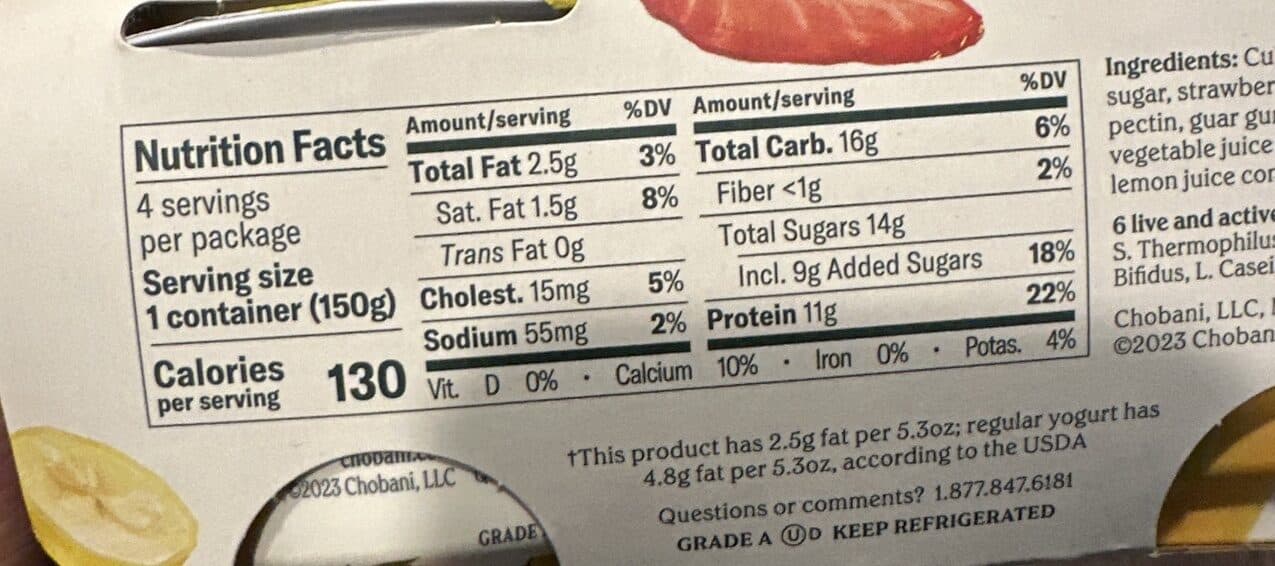 Chobani Greek Yogurt Strawberry Banana packshot