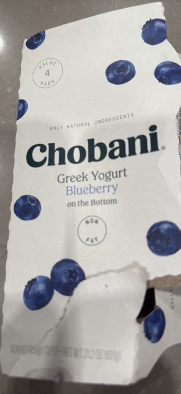 Chobani Greek Yogurt Blueberry on the Bottom packshot