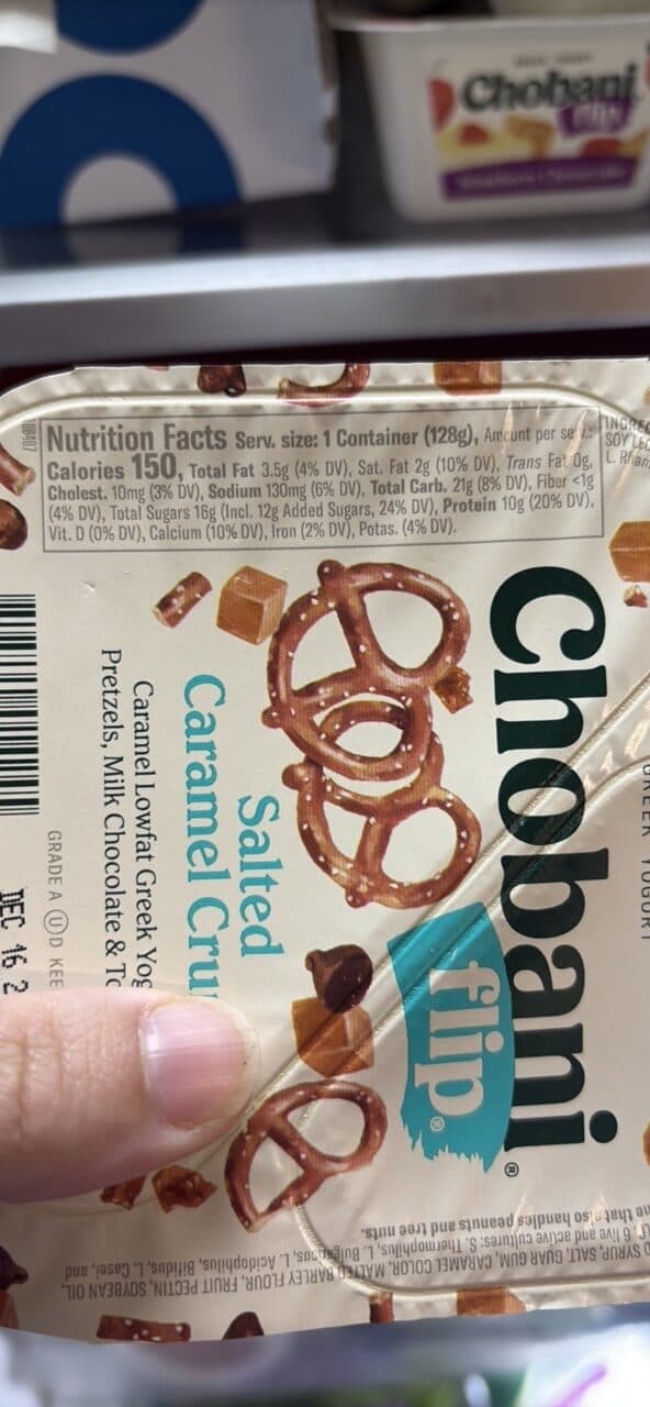 Chobani Greek Yogurt Salted Caramel Crunch packshot