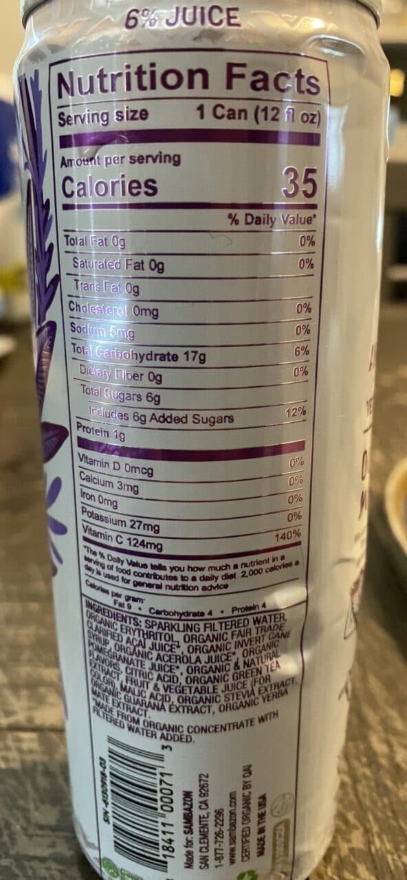 Sambazon Açaí Berry Pomegranate Amazon Energy packshot