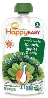 HappyBaby Apples, Spinach & Kale- Stage 2: Simple Combos packshot