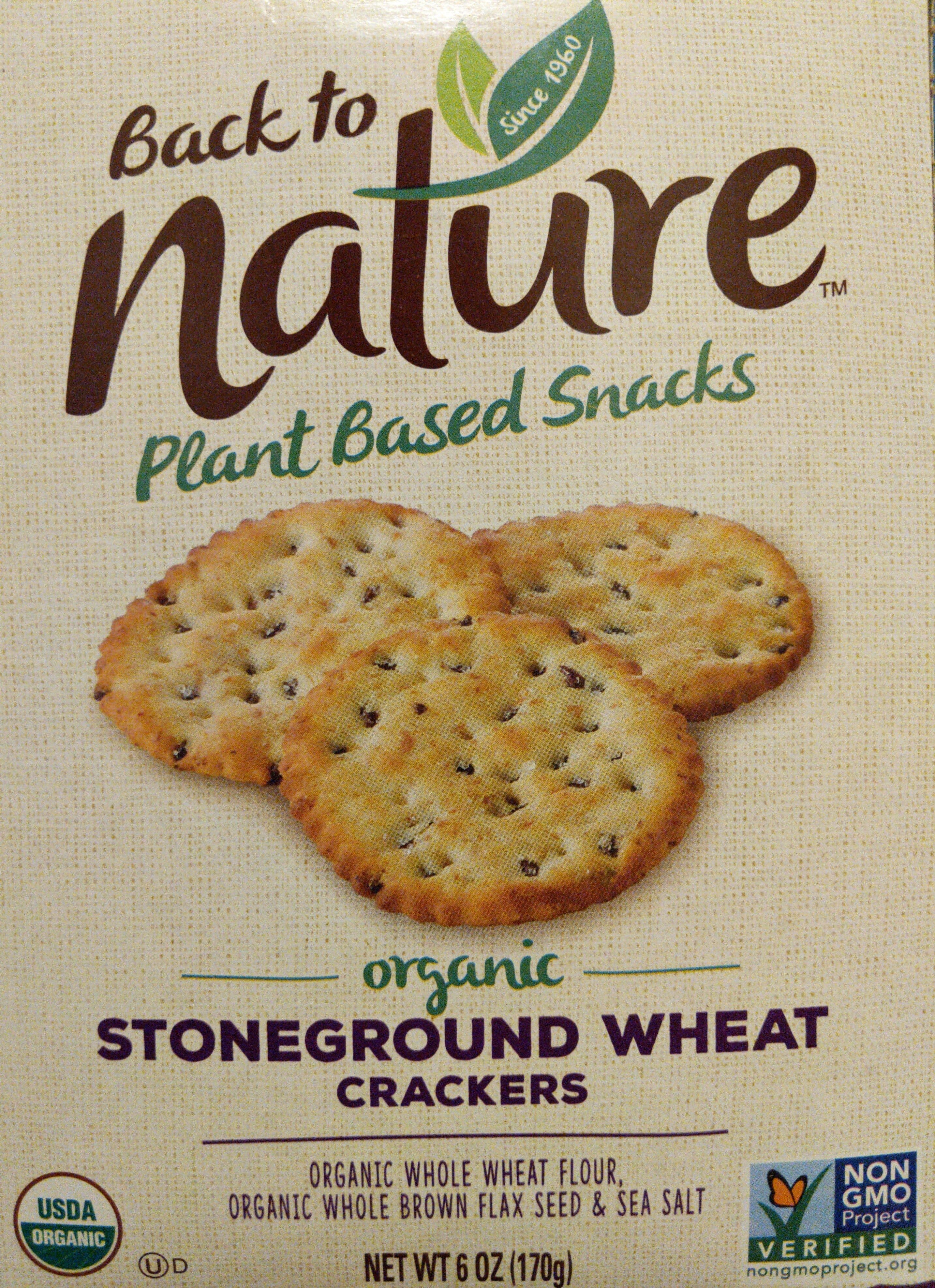 Back To Nature Organic Stoneground Wheat Crackers packshot
