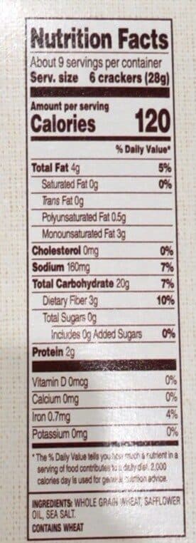 Back To Nature Harvest whole wheat crackers ounces packshot