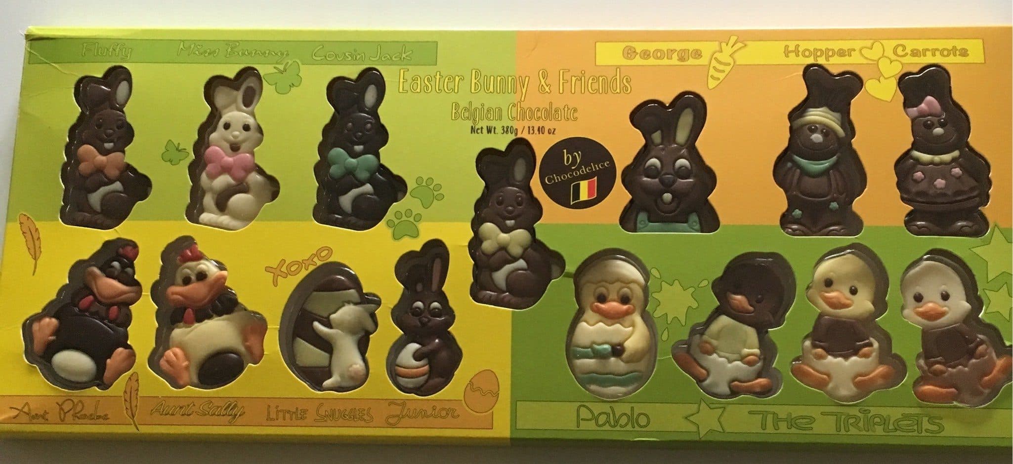 Chocolaterie Ickx Assortimentde chocolat au lait,fondant et blanc décoré packshot