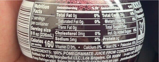 POM Wonderful 100% Pomegranate Juice packshot