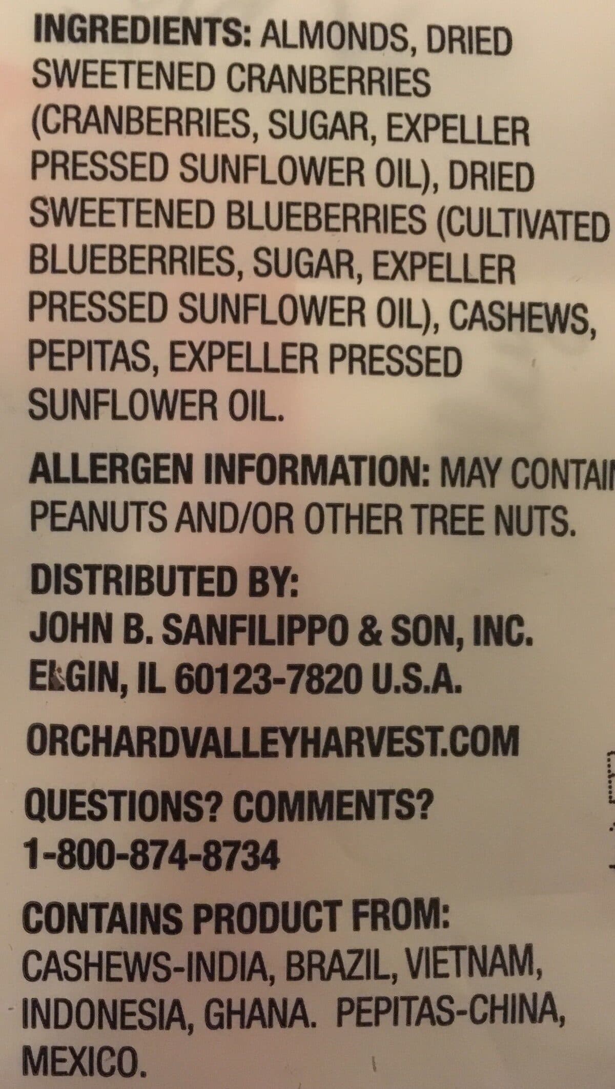Orchard Valley Harvest Antioxidant Mix packshot