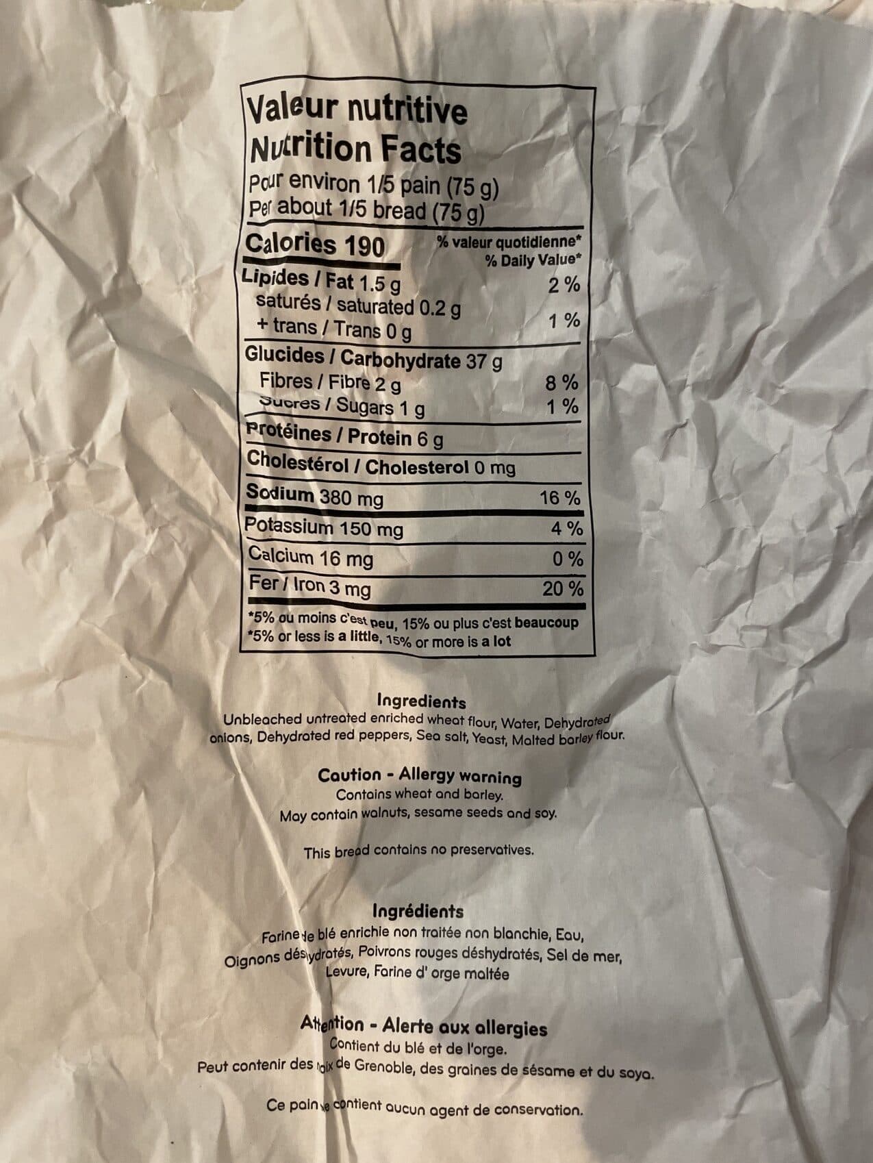 Boulart Red Pepper & Onion Fougasse packshot