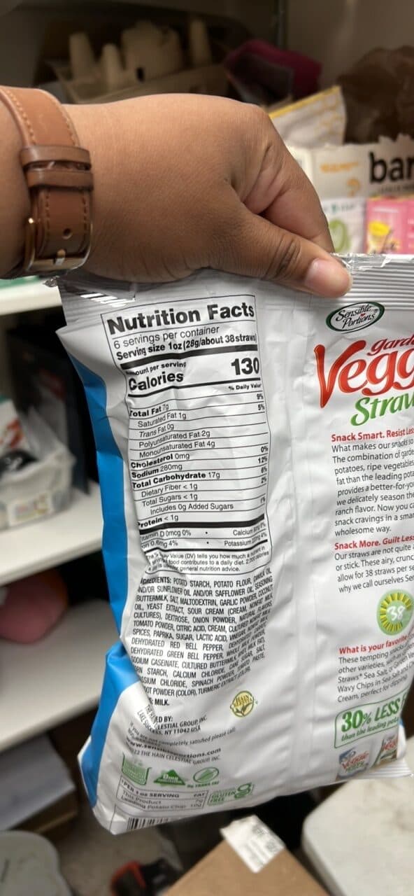 Sensible Portions garden Veggie Straws packshot