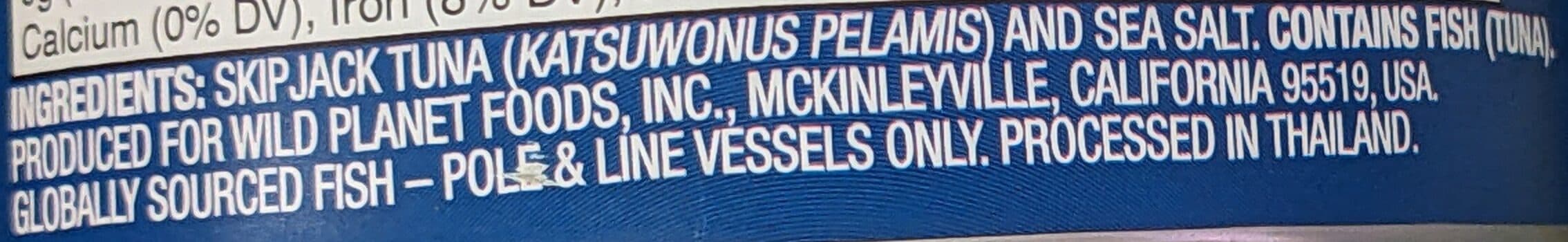Wild Planet Skipjack Tuna packshot