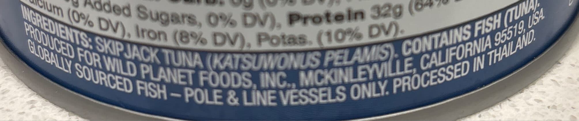 Wild Planet Skipjack Wild Tuna packshot