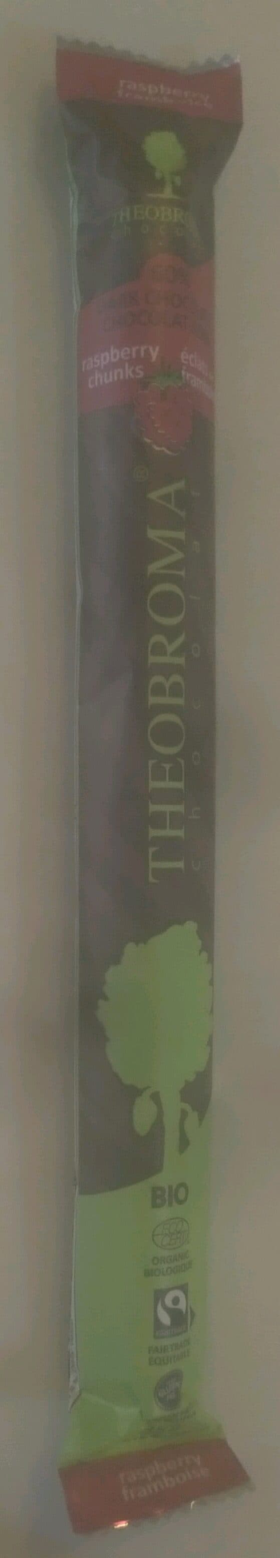 Theobroma 60% Dark Chocolate with Raspberry Chunks packshot