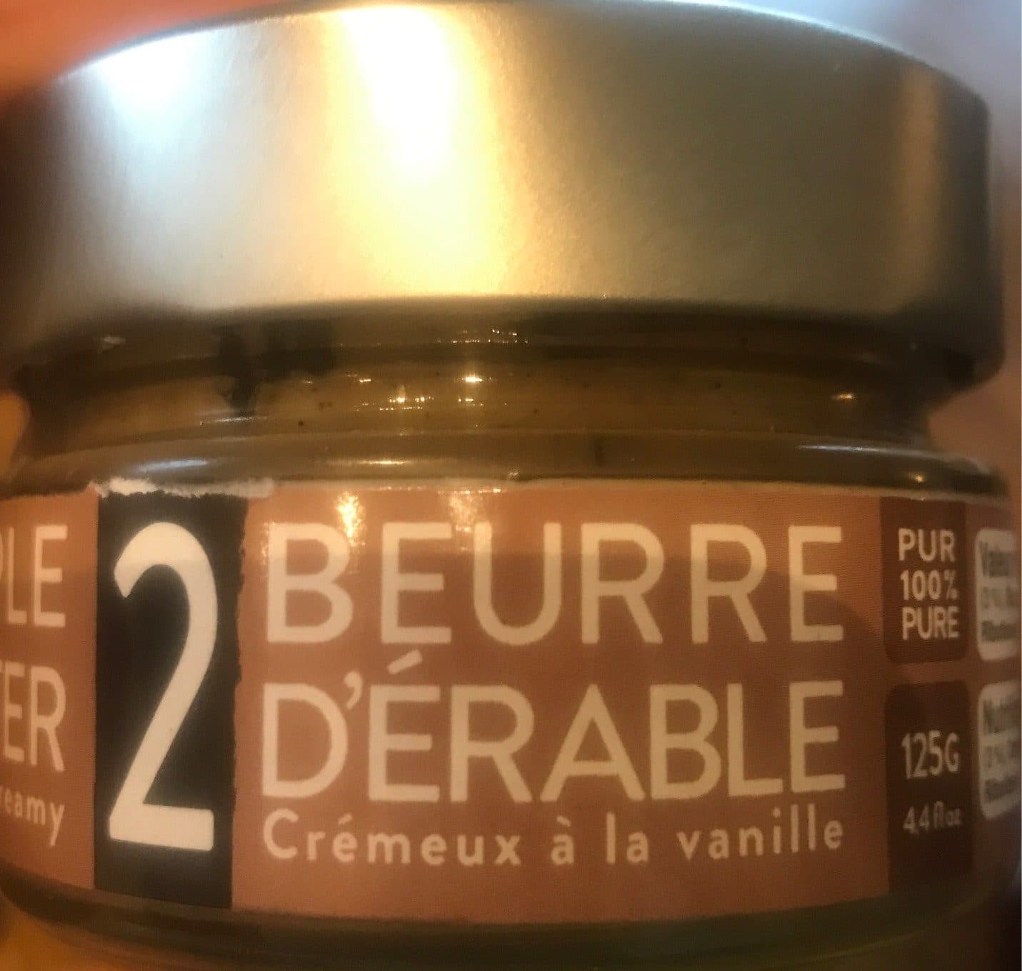 ISens Beurre d'érable crémeux à la vanille packshot