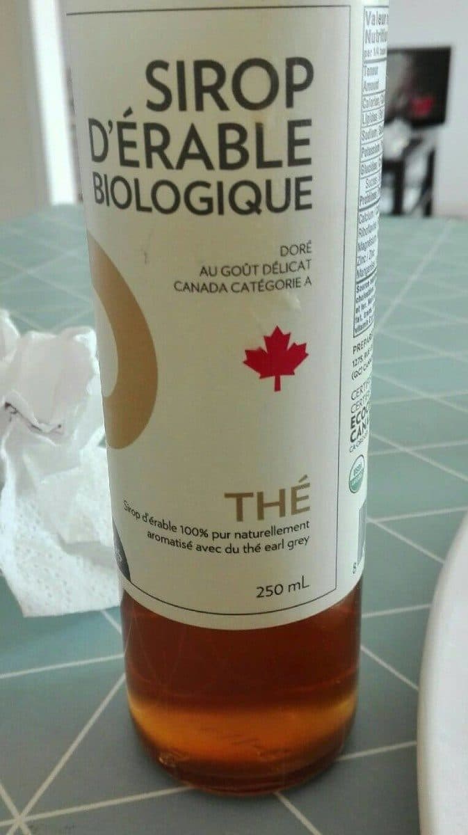 Open Food Facts sirop d'érable au thé packshot