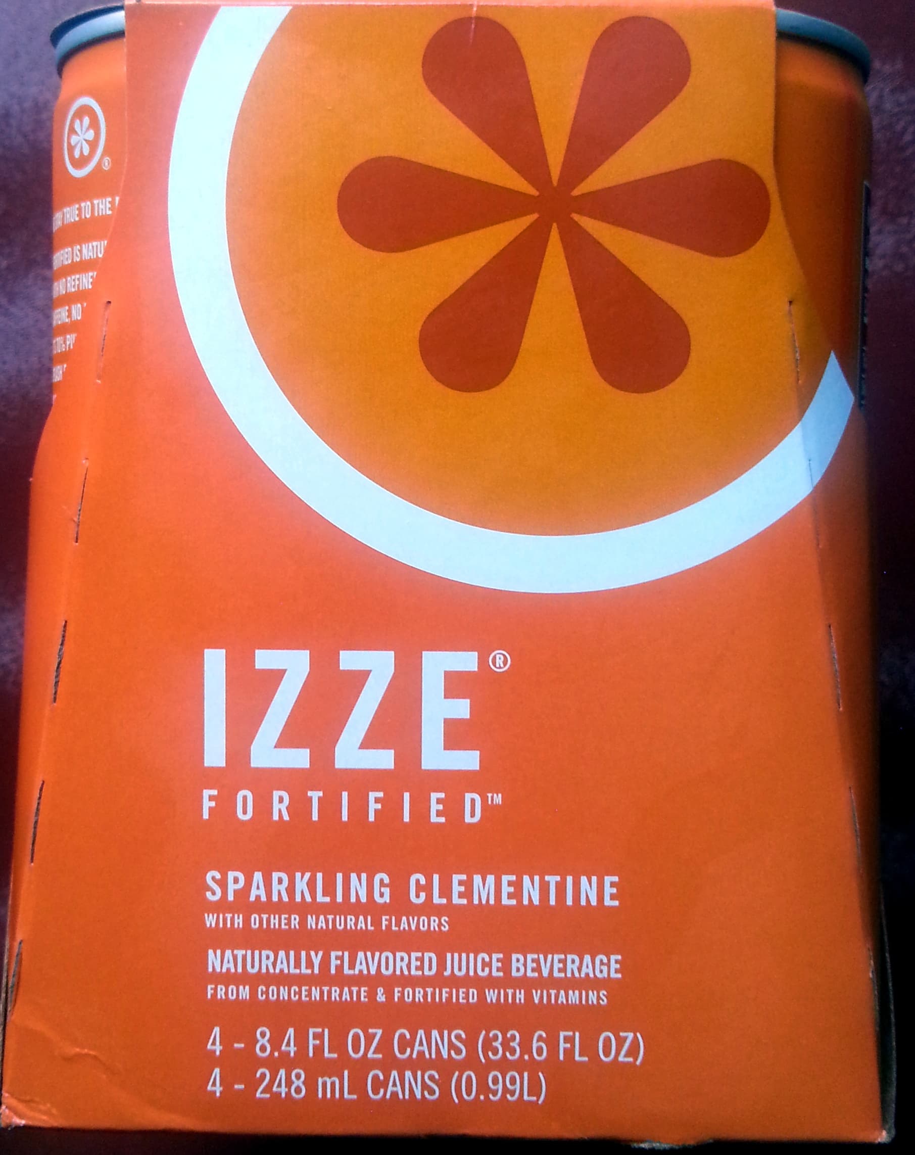 Izze Sparkling Clementine (Fortified) packshot