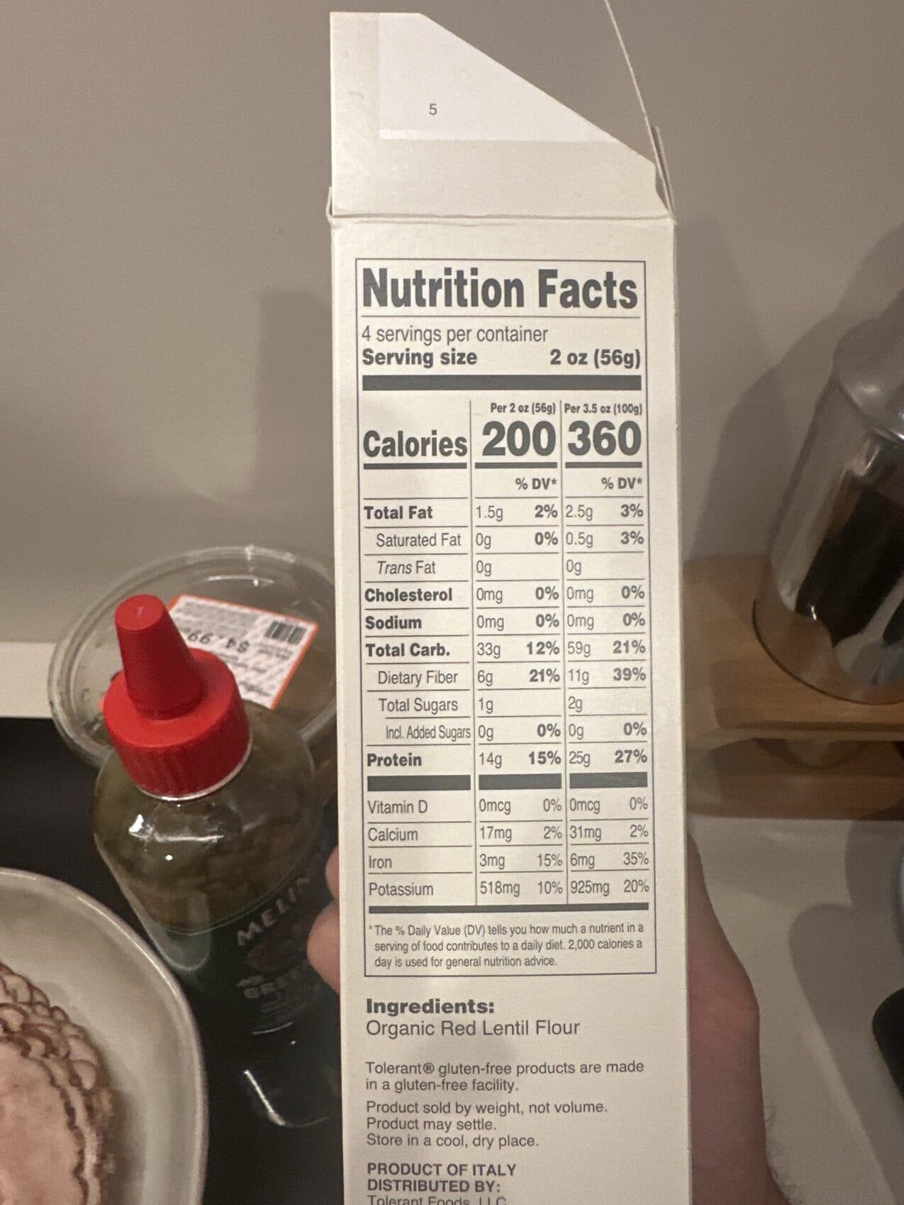 Tolerant Organic Red Lentil Rotini packshot
