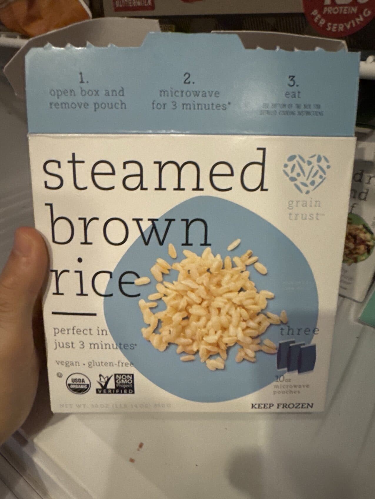grain trust steamed brown rice packshot