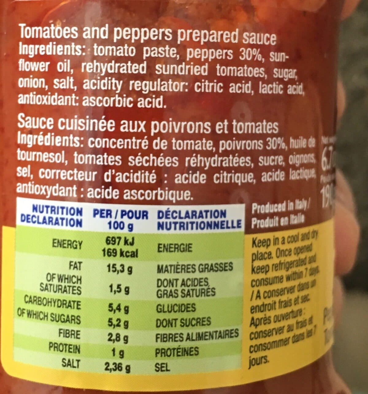 Shneider's Sauce Gran Gusto Aux Tomates Et Aux Poivrons Shneider's packshot