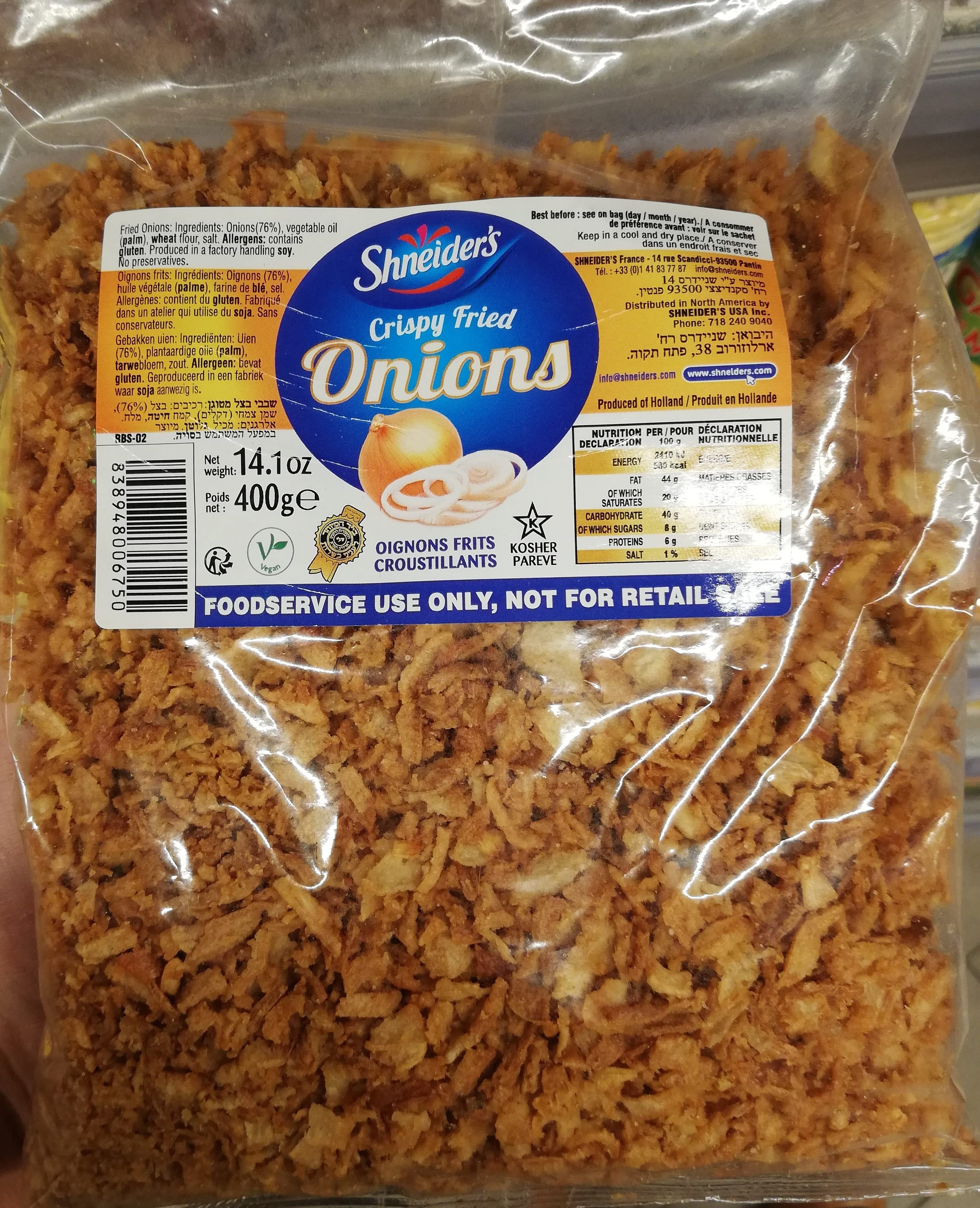 Shneider’s Crispy D'oignons packshot
