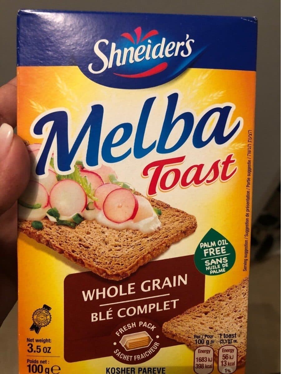 Shneider's Melba toast packshot