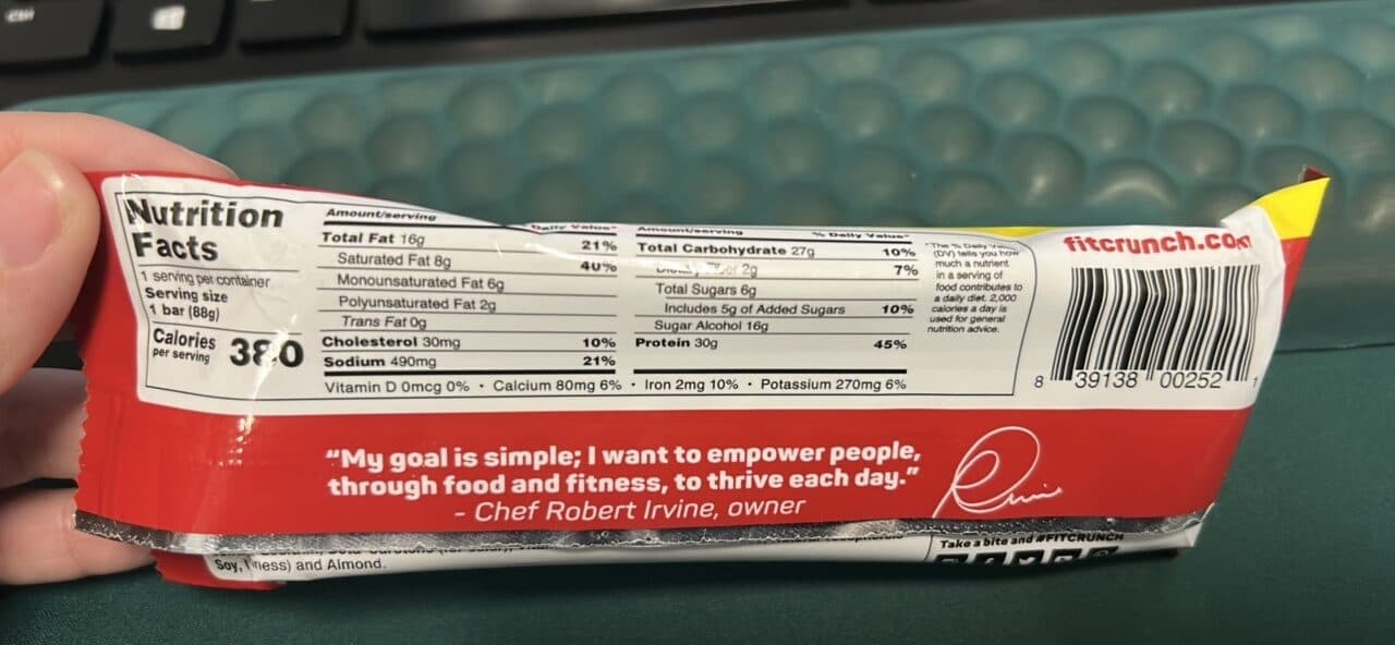 FITCRUNCH Peanut Butter High Protein Baked Bar packshot