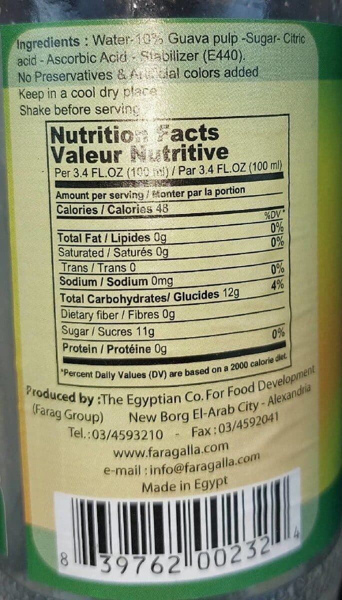 Open Food Facts Guava drink packshot