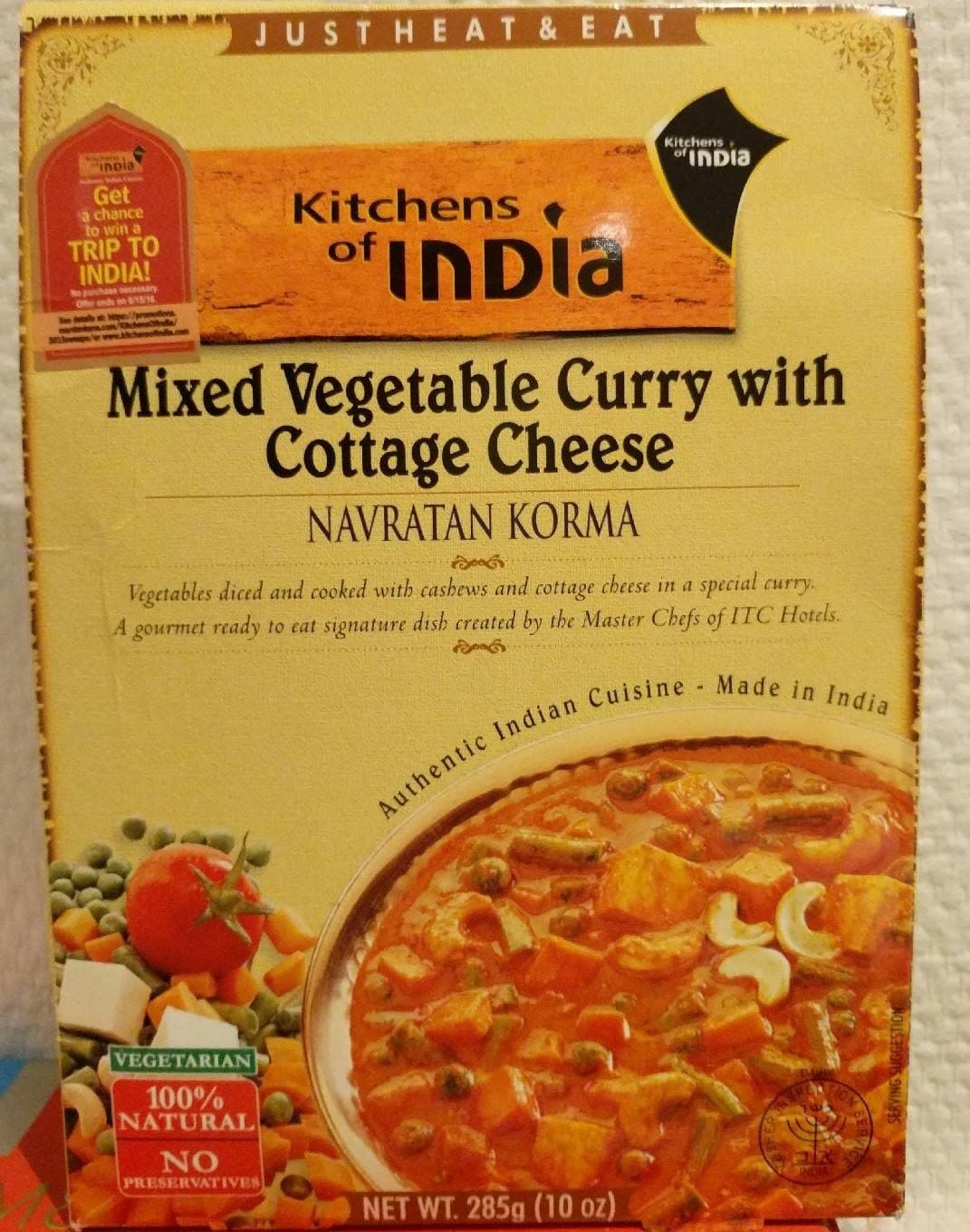 Kitchens Of India Mixed vegetable curry with cottage cheese packshot