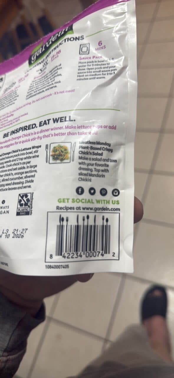 gardein plant-based mandarin orange crispy chick'n packshot