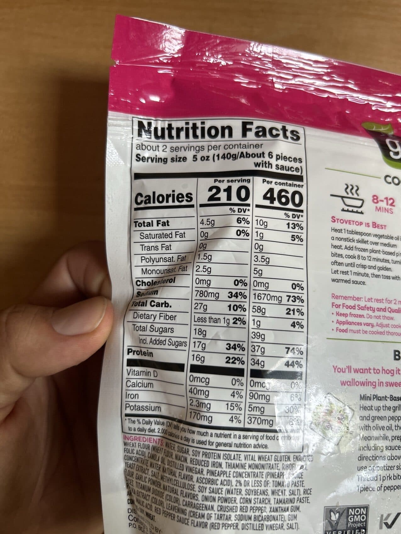 Gardein Plant-Based Sweet And Sour P'rk Bites packshot