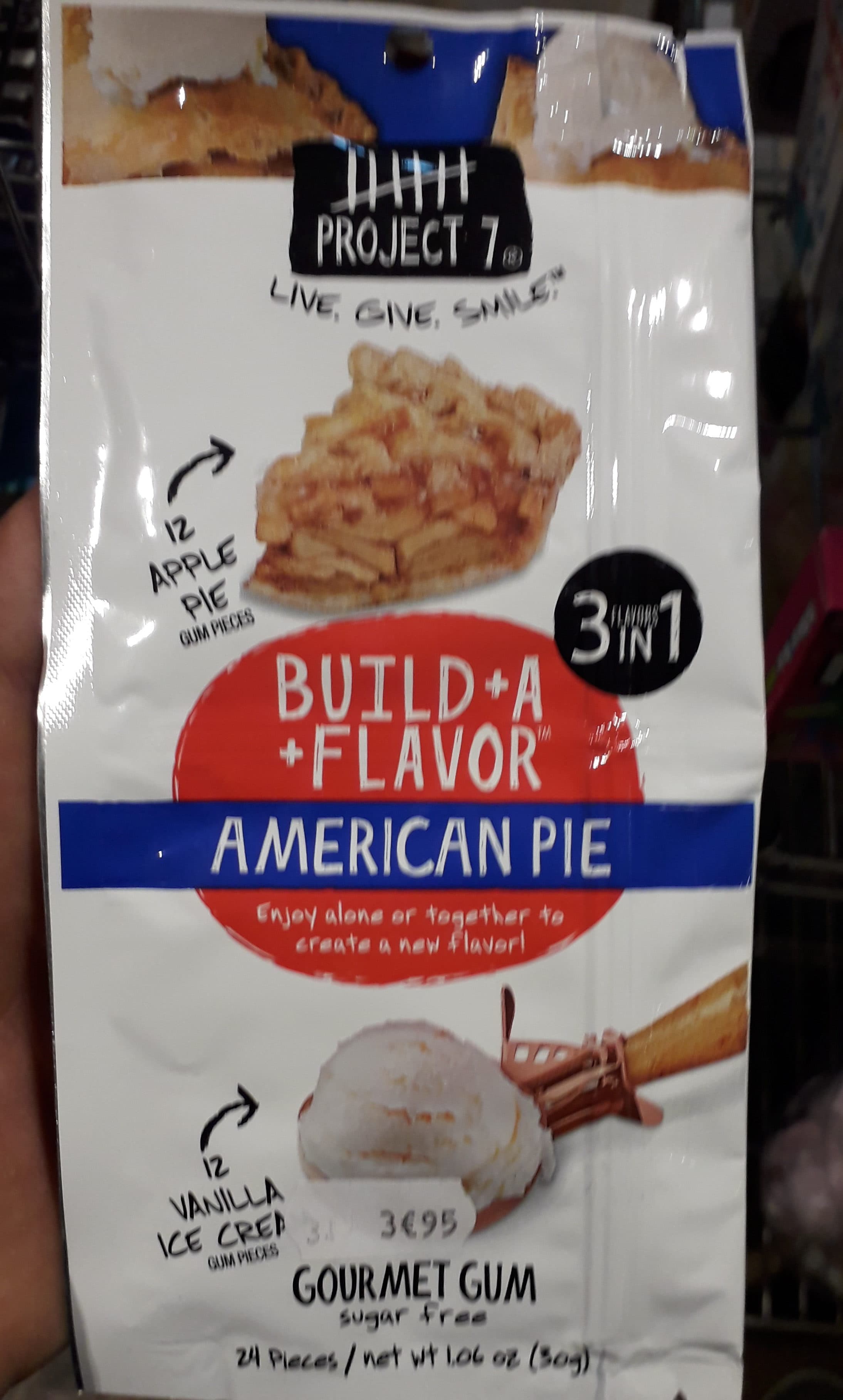Project 7 Inc. Project 7, Build+A+Flavor, Sugar Free Gourmet Gum, American Pie packshot