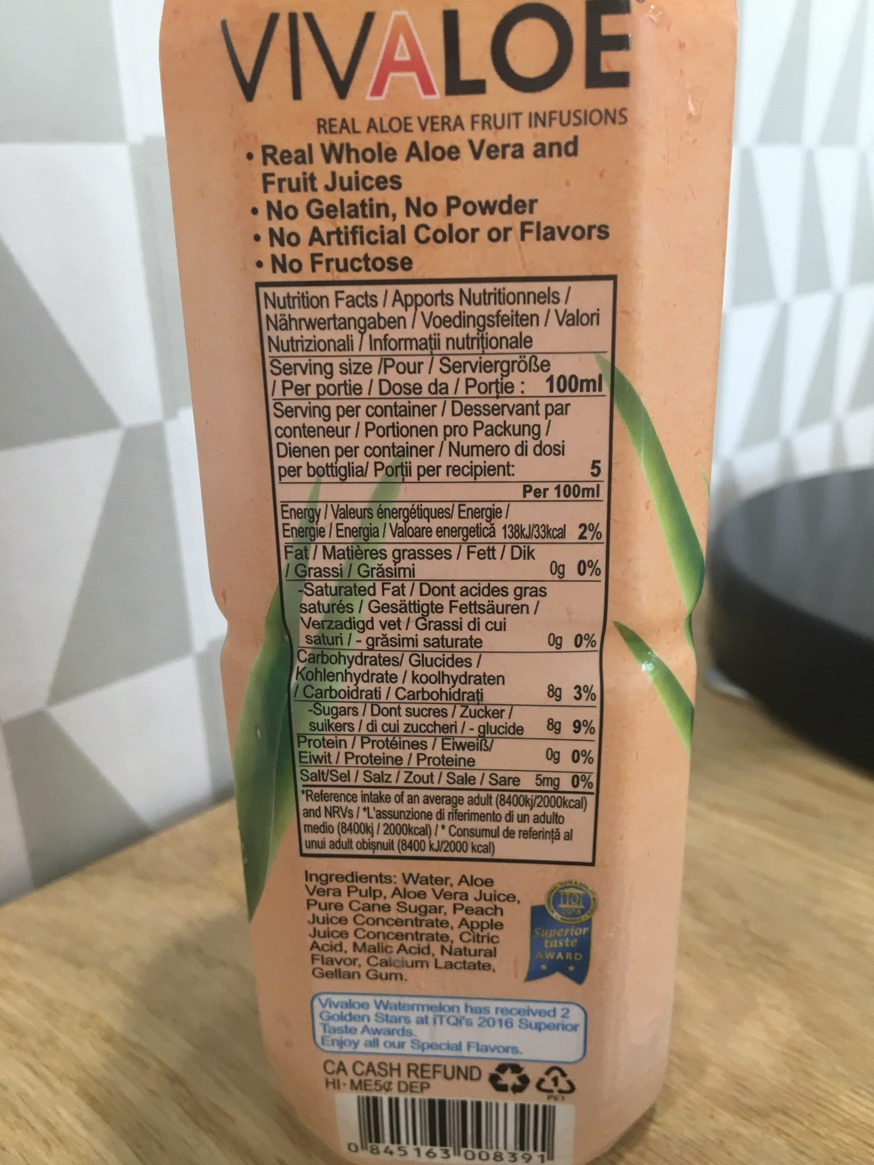 Vivaloe Peach Aloe packshot