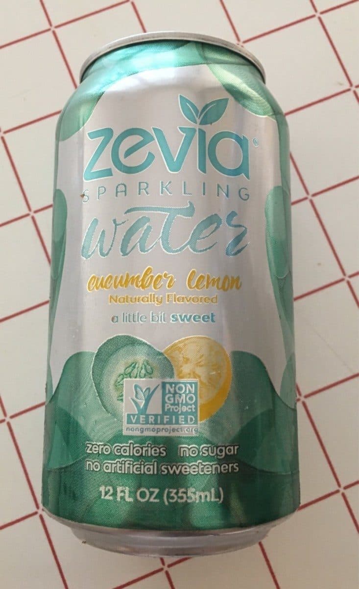Zevia Cucumber Lemon Sparkling Water packshot