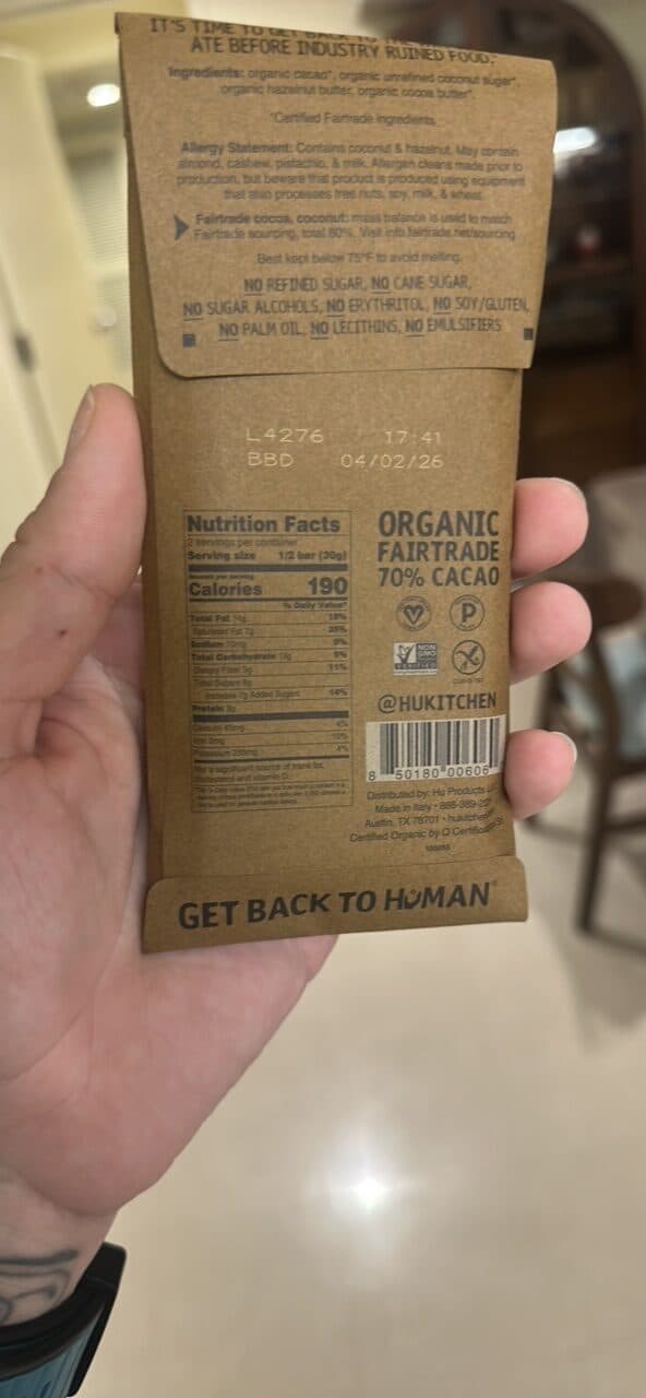 Hu Hazelnut Butter Dark Chocolate packshot