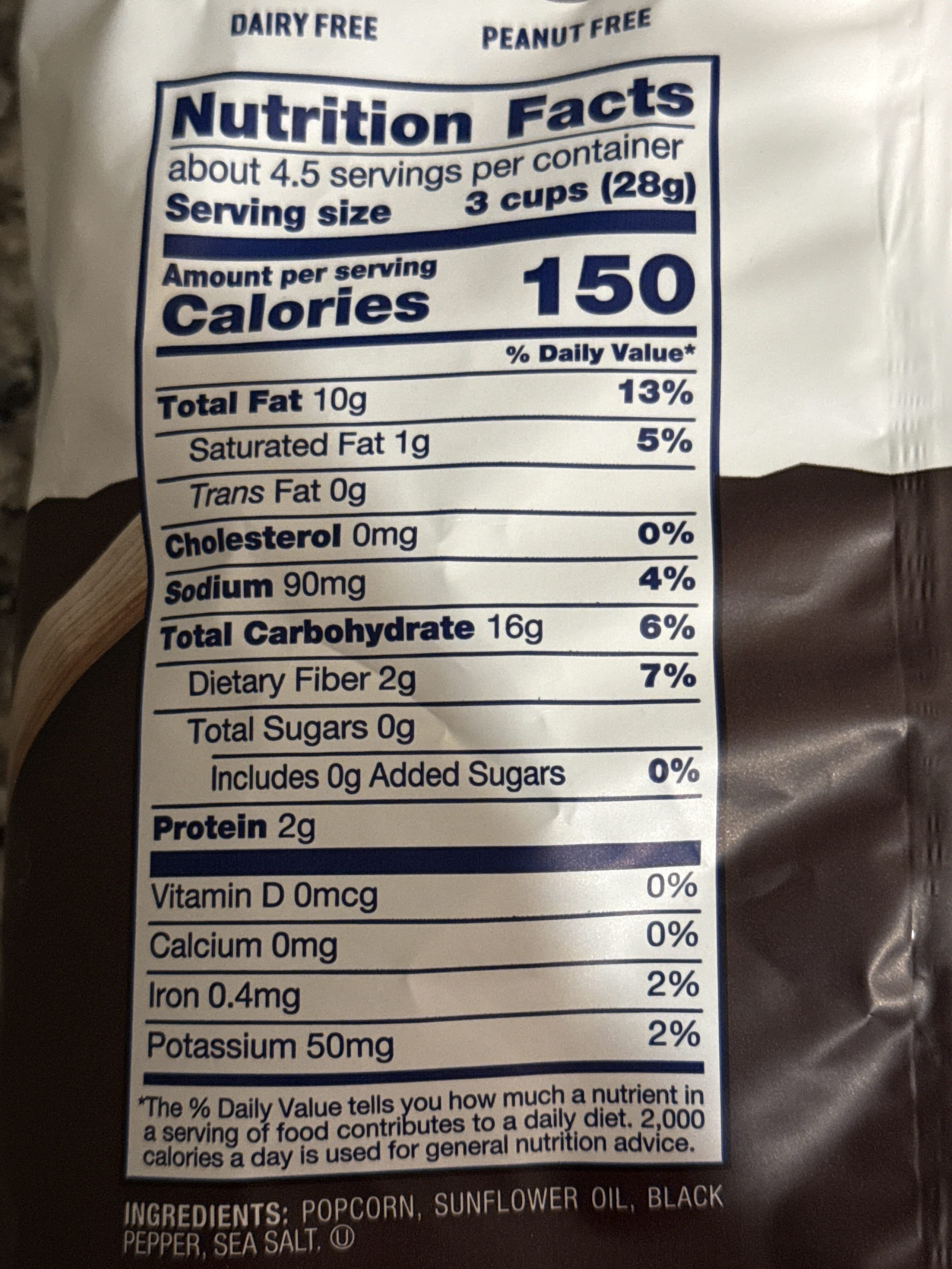 Skinnypop Popcorn Llc Sea Salt & Black Pepper Popcorn packshot