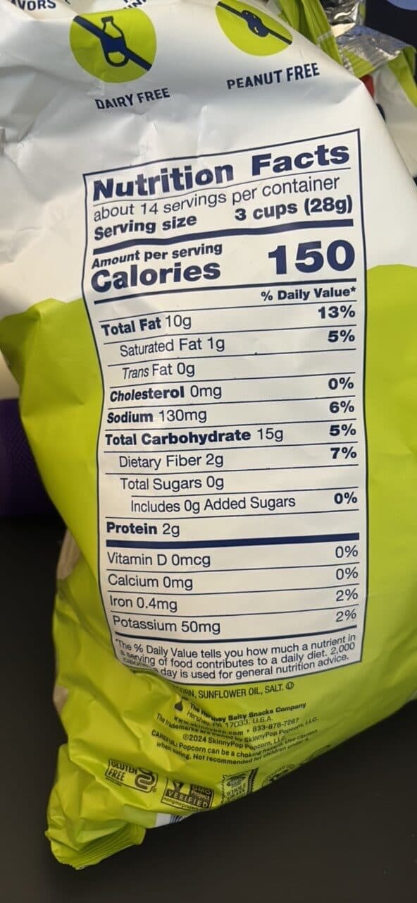 SKINNY POP ORIGINAL POPCORN packshot