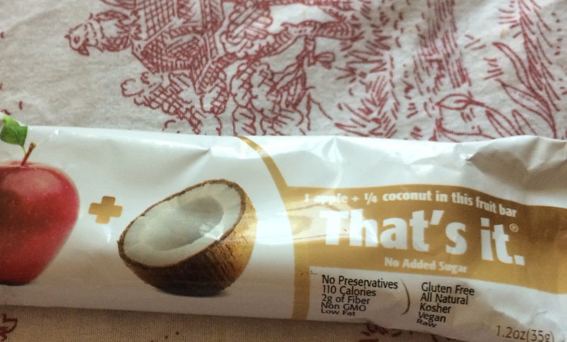 That's It Apple + Coconut Fruit Bar packshot