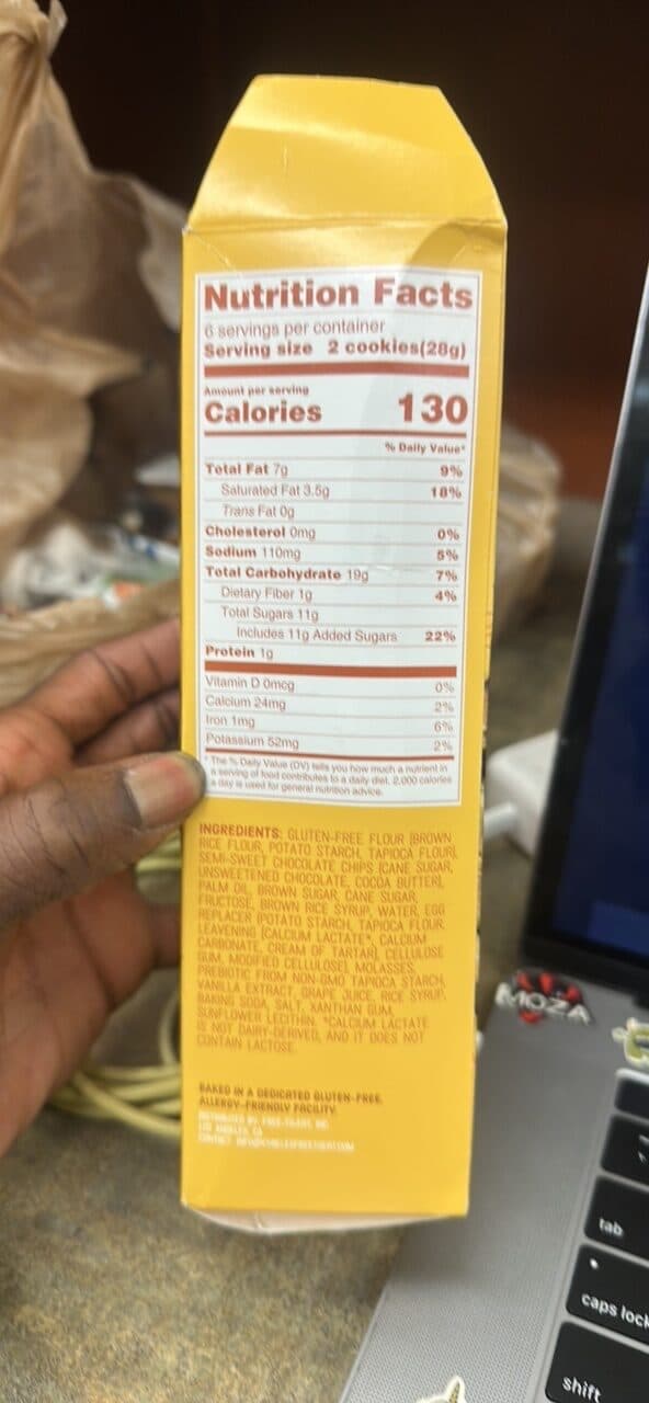Cybele's Free To Eat Chocolate Chip Cookies packshot