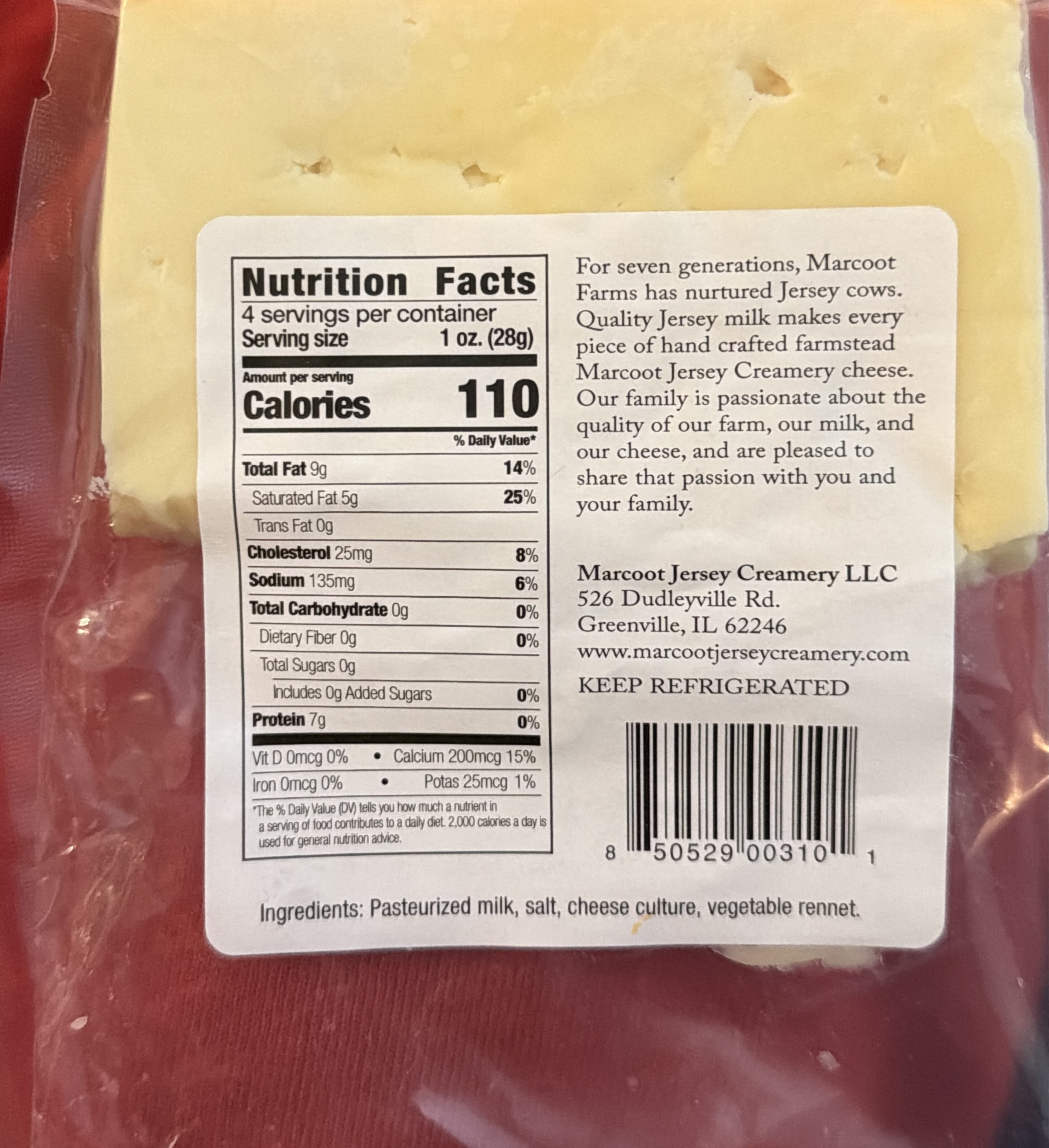 Marcoot Jersey Creamery Cave aged Gouda packshot