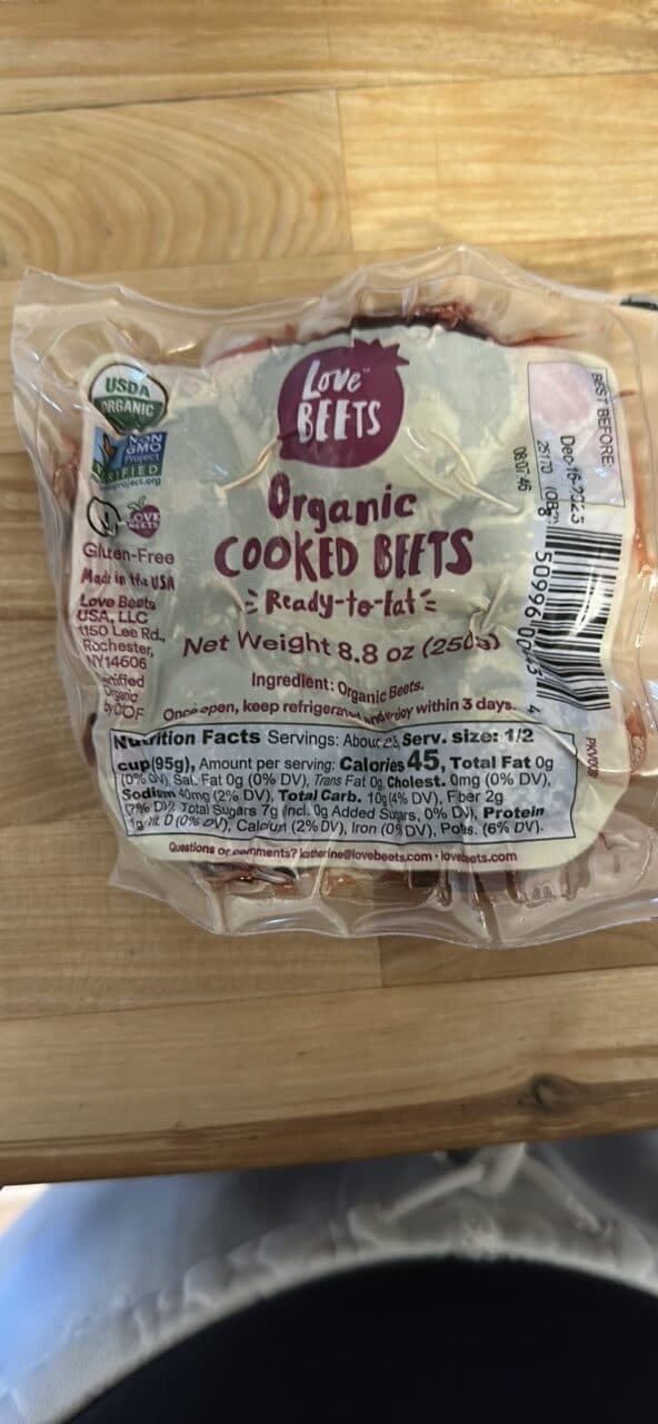 Love Beets Organic Cooked Beets packshot