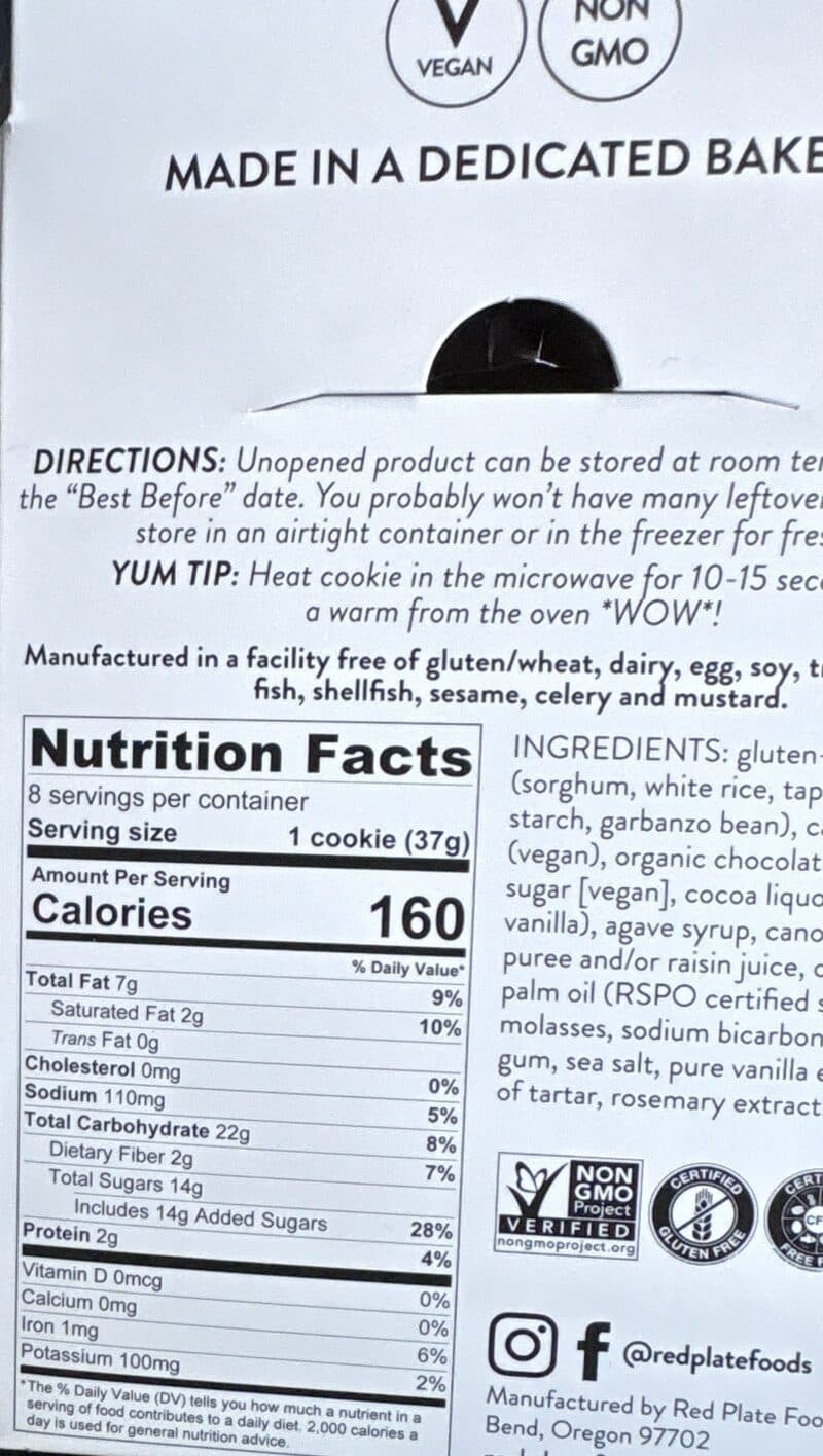 Red Plate Foods Inc. Double Chocolate Cookie packshot