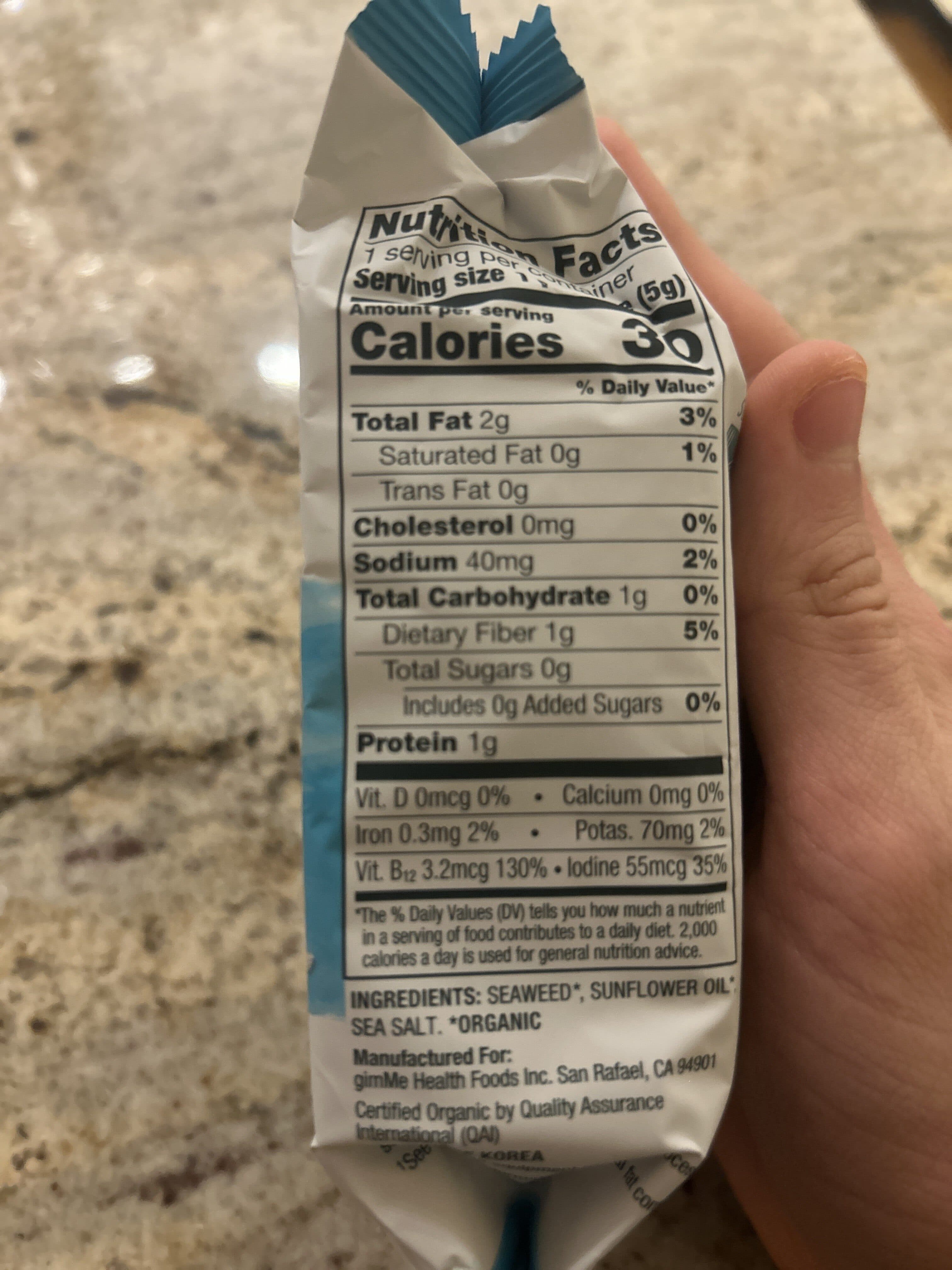 gimme Roasted Seaweed Snacks packshot