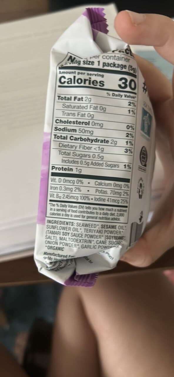 gimme Roasted Seaweed Snacks Teriyaki packshot