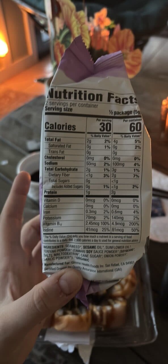 gimme Roasted Seaweed Snacks packshot