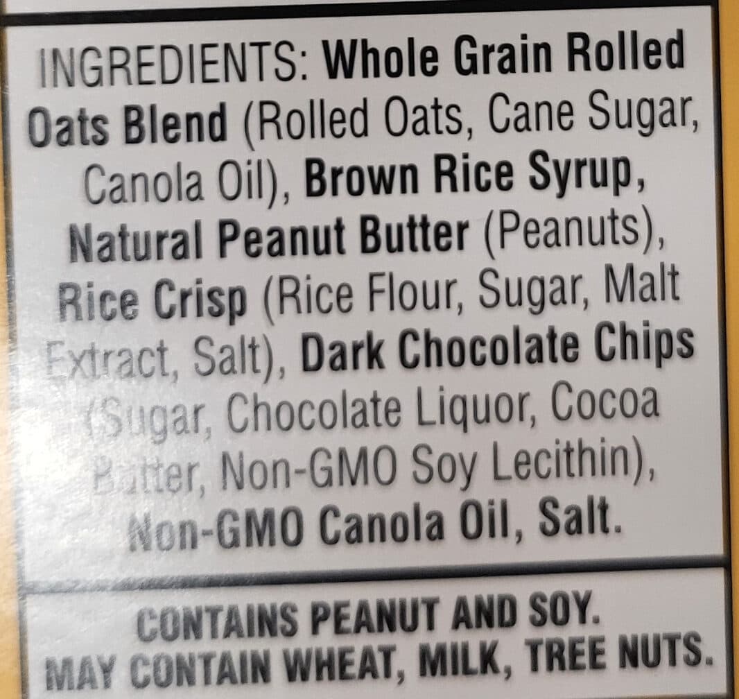 Junkless Junkless Peanut Butter Chocolate Chip Chewy Granola Bars packshot