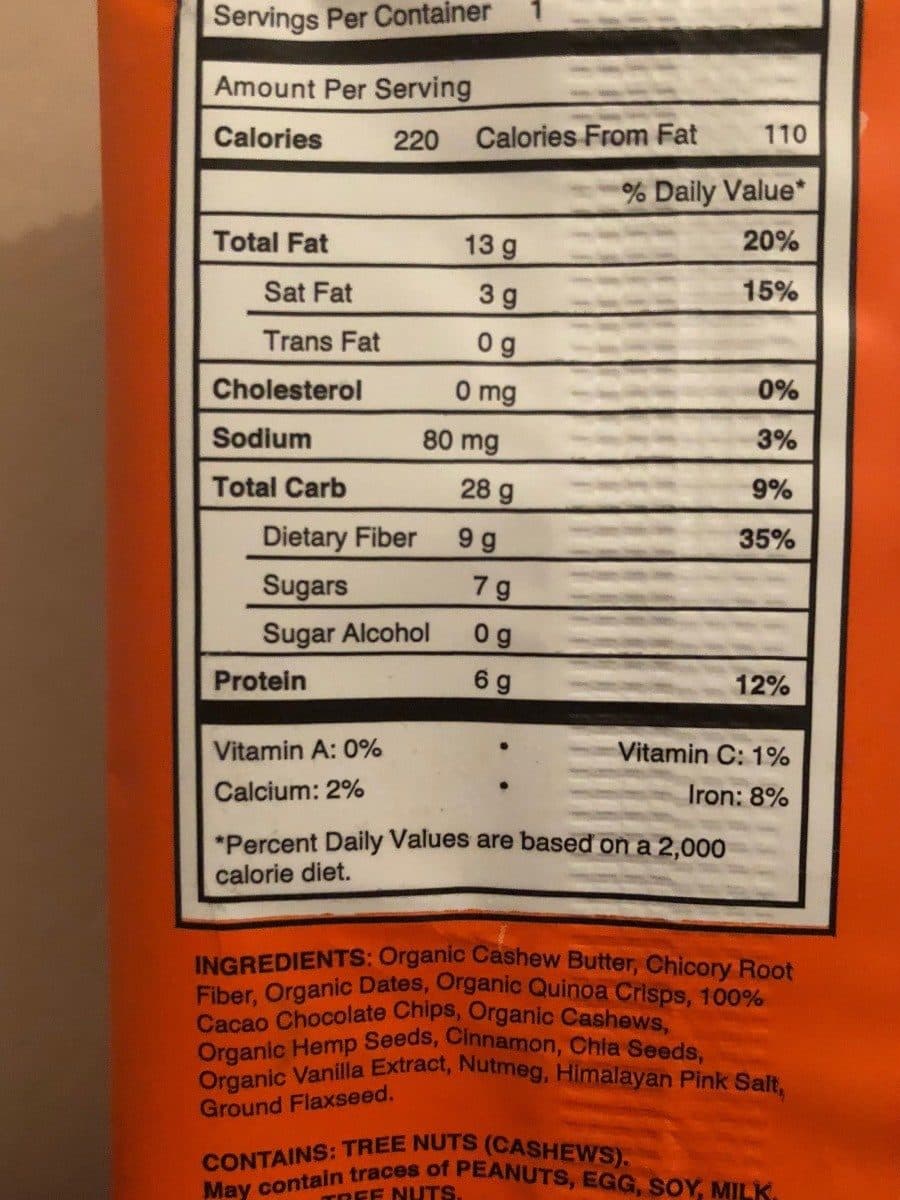 Open Food Facts Spiced chocolate chip cookie dough packshot