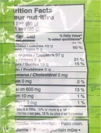 Open Food Facts Croustilles de plantain packshot