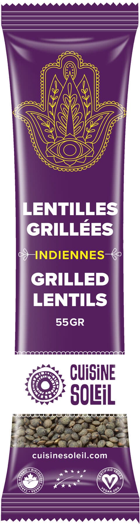 CUISINE SOLEIL Lentilles grillées BIO PRET A MANGER curry packshot