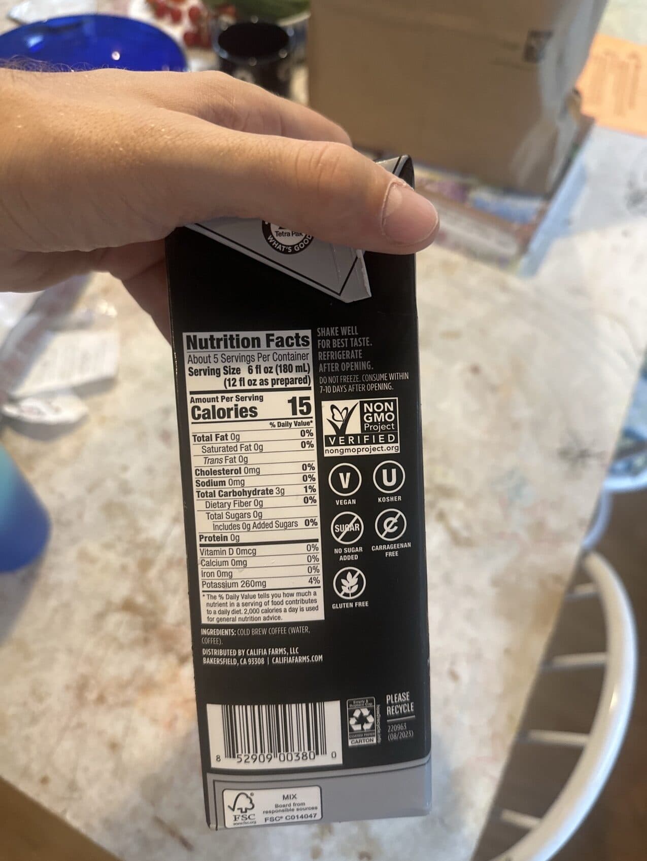 Califia Farms Lp Concentrated Cold Brew Coffee packshot