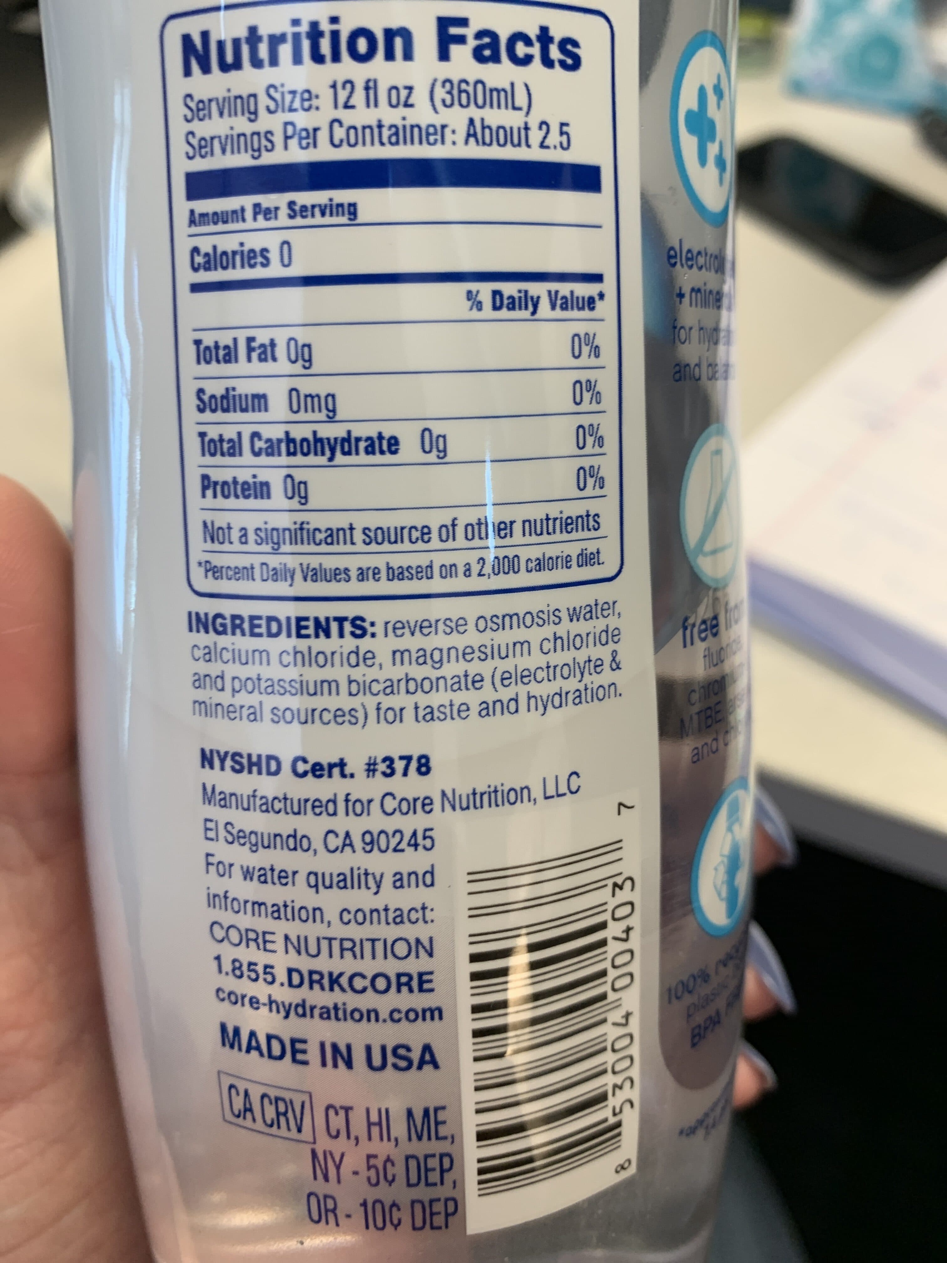 Core Hydration packshot