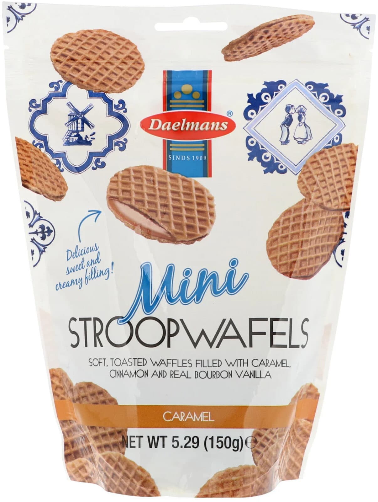 Daelmans Mini Stroopwafels, Caramel packshot