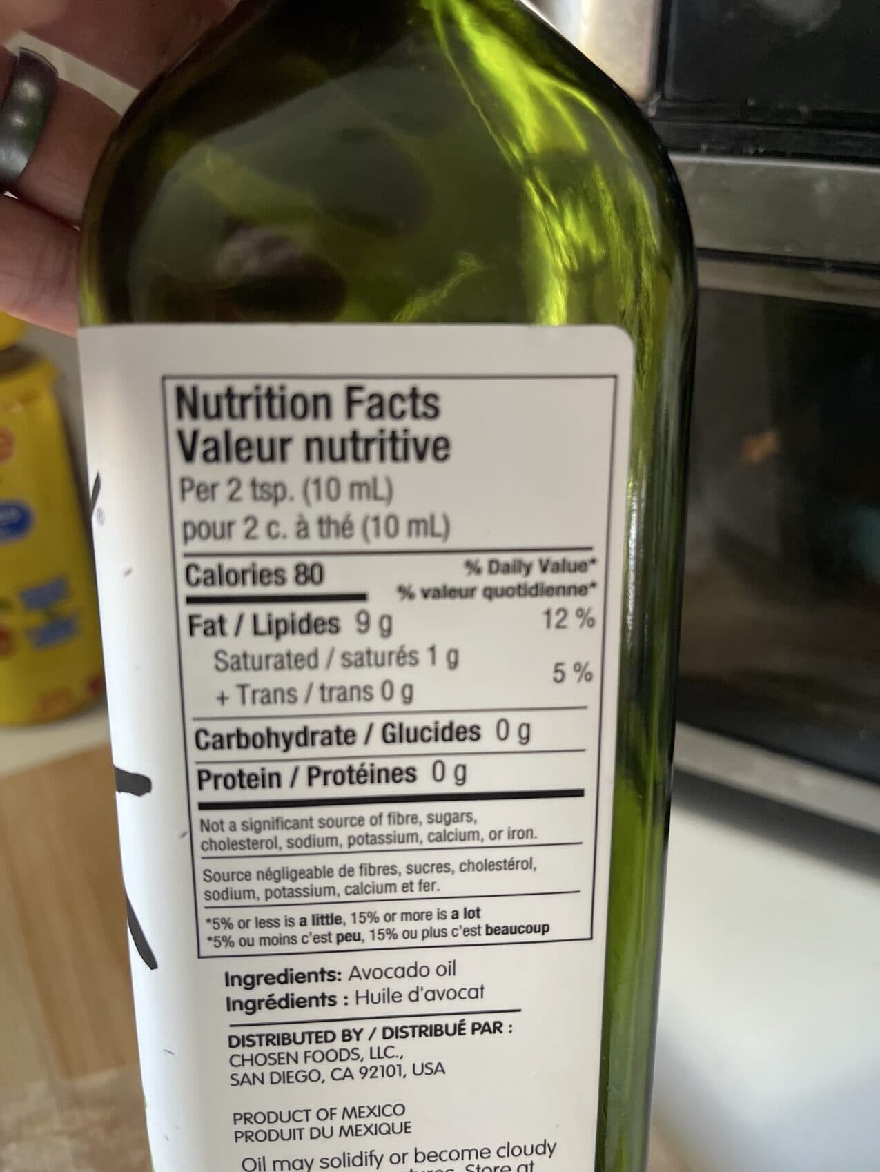 Chosen Foods Avocado Oil - 100% Pure, Refined packshot